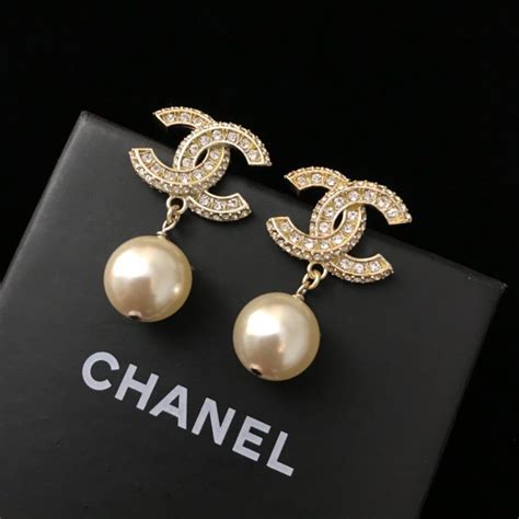 chanel diamond earring|chanel diamond earrings cc price.